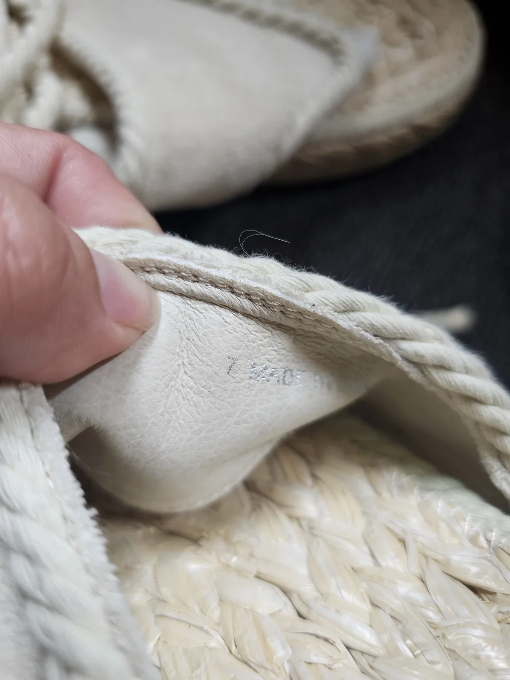Braided Rope Espadrille Slides in Cream